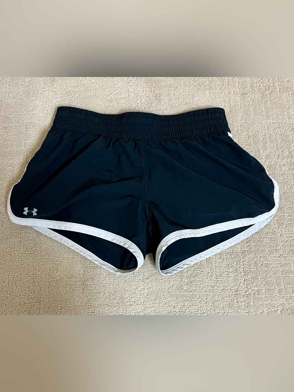 Under Armour Black Running Shorts with White Trim women’s size MD